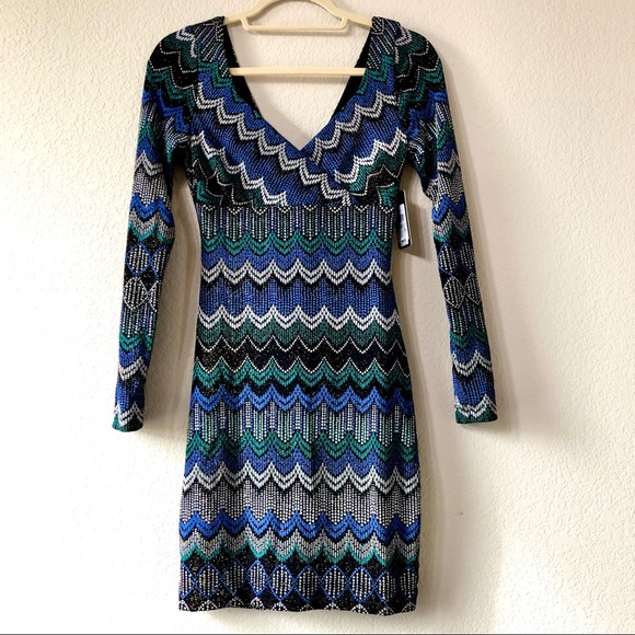 NWT! Guess Metallic Nylon Stretchy Dress 14 - Picture 2 of 3
